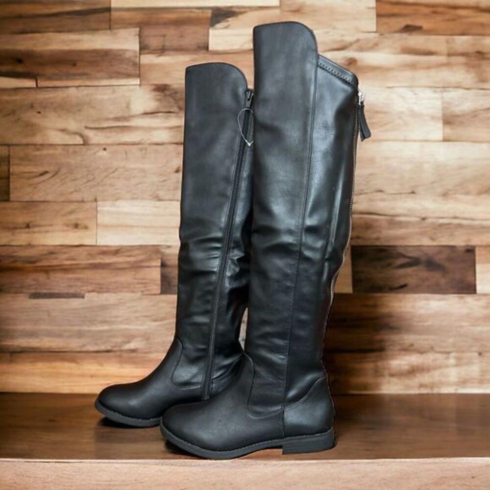 Style & Co Black Knee High Double Zip Hayley Boots size 6 New
